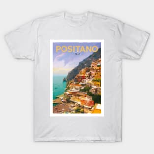 Positano Italy Art T-Shirt